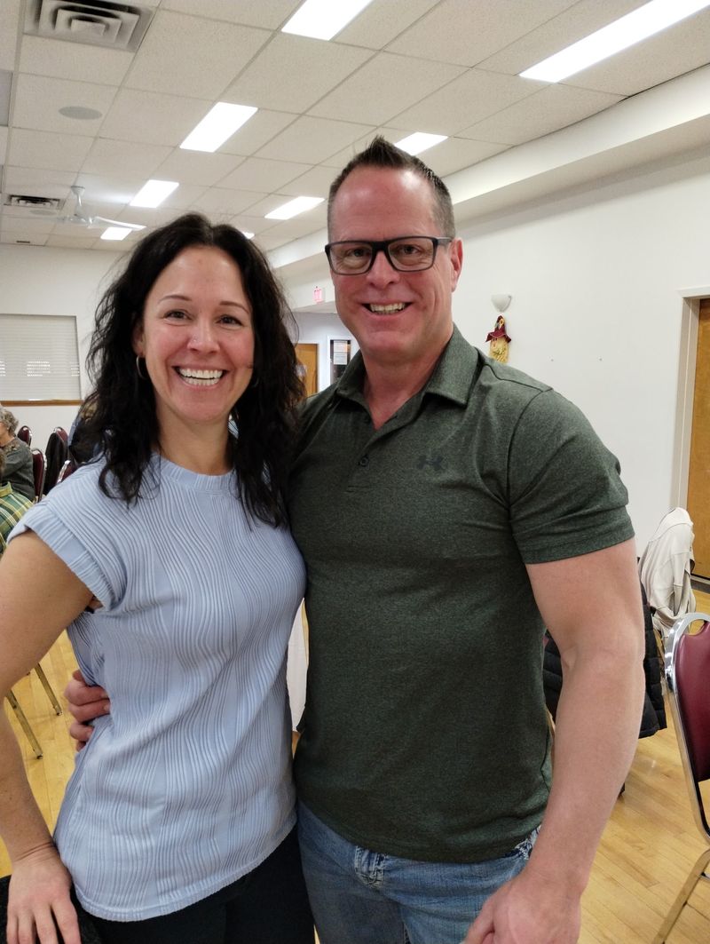 John Antle and his wife Brandy smiling together